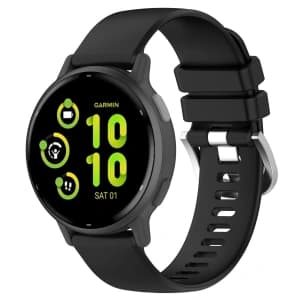 Bizon Armbanduhr Silikon Pro Garmin Vivoactive 5 schwarz