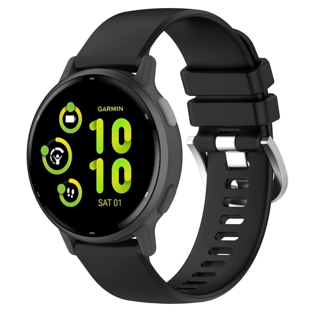 Bizon Armbanduhr Silikon Pro Garmin Vivoactive 5 schwarz - 1