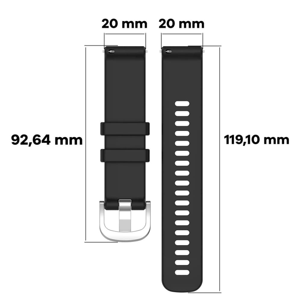Bizon Armbanduhr Silikon Pro Garmin Vivoactive 5 schwarz - 2