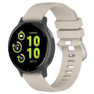 Bizon Strap Watch Silicone Pro Garmin Vivoactive 5 light grey