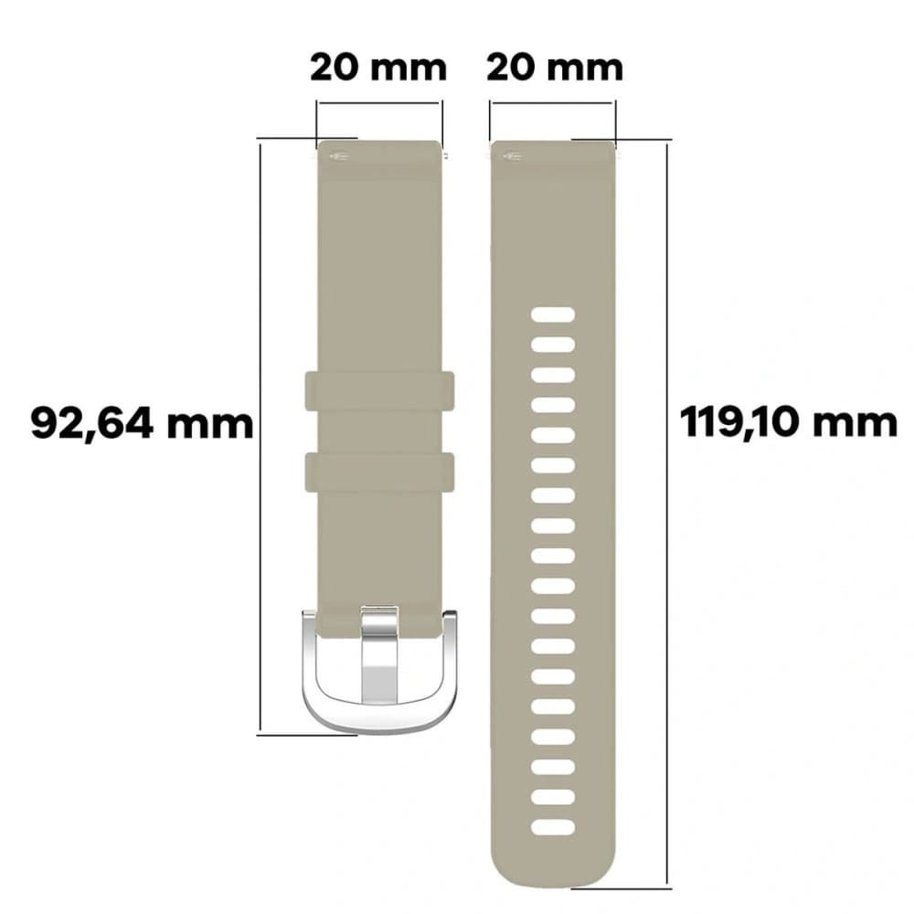 Bizon Armband Uhr Silikon Pro Garmin Vivoactive 5 hellgrau - 2