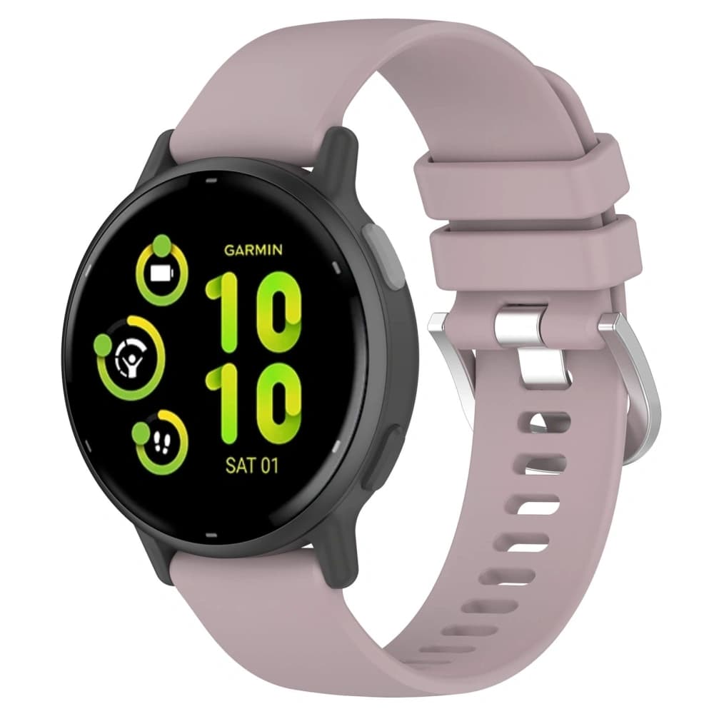 Bizon Strap Watch Silicone Pro Garmin Vivoactive 5 light purple - 1