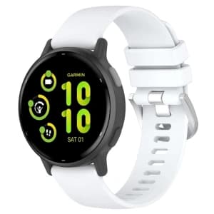Bizon Strap Watch Silicone Pro Garmin Vivoactive 5 white
