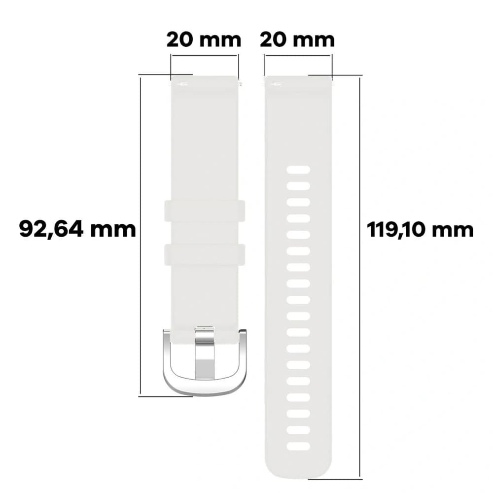 Bizon Armband Uhr Silikon Pro Garmin Vivoactive 5 weiß - 2