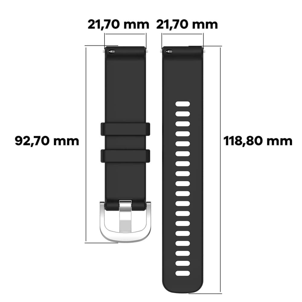 Bizon Strap Uhr Silikon Pro Huawei Uhr GT 5 Pro/GT 5/GT 4 46mm schwarz - 2