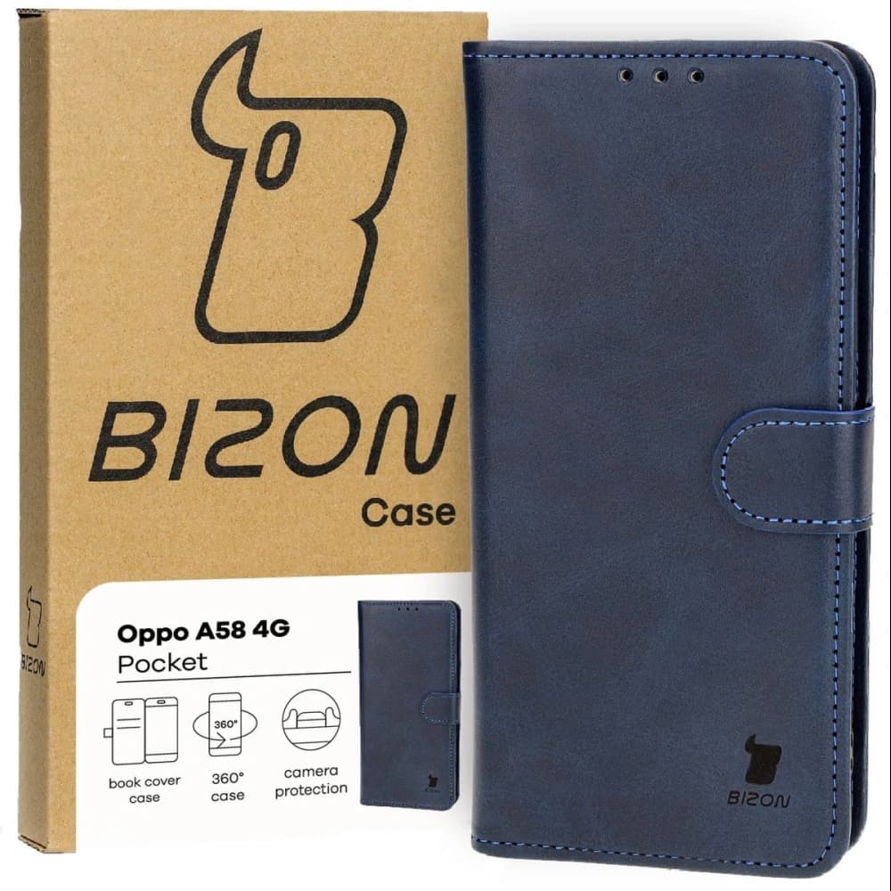 Bizon Case Pocket Oppo A58 4G navy blue - 1