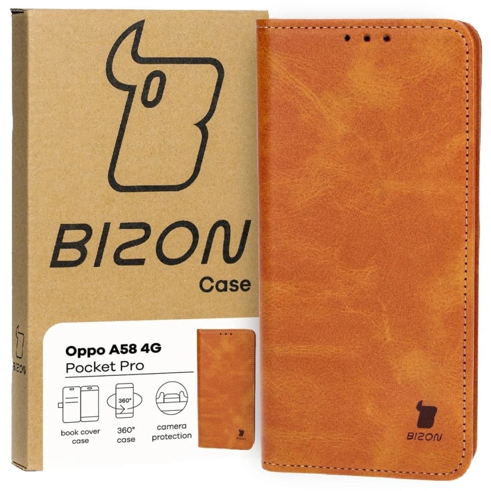Bizon Case Pocket Pro Oppo A58 4G brown - 1