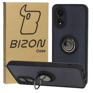 Bizon Case Hybrid Ring Oppo A38 4G smoky with a black frame
