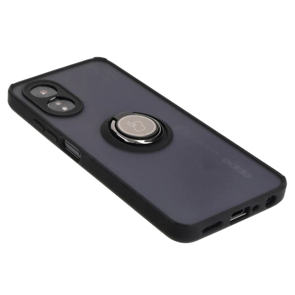 Bizon Case Hybrid Ring Oppo A38 4G rauchig mit schwarzem Rahmen - 4