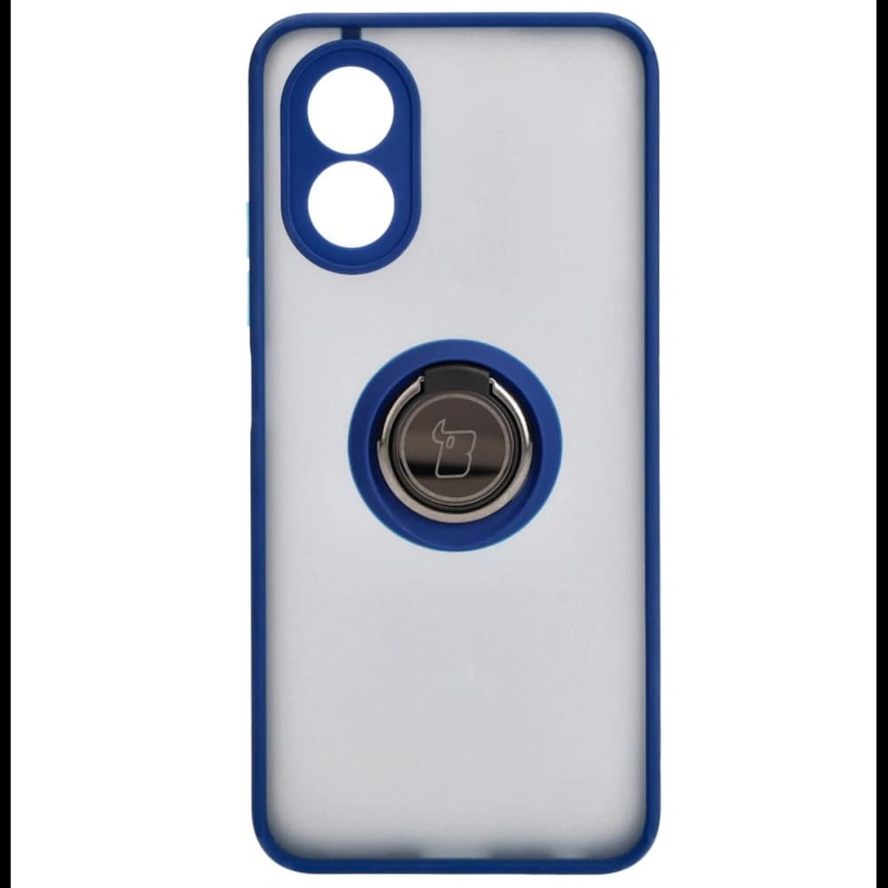 Bizon Case Hybrid Ring Oppo A38 4G rauchig mit einem marineblauen Rahmen - 2