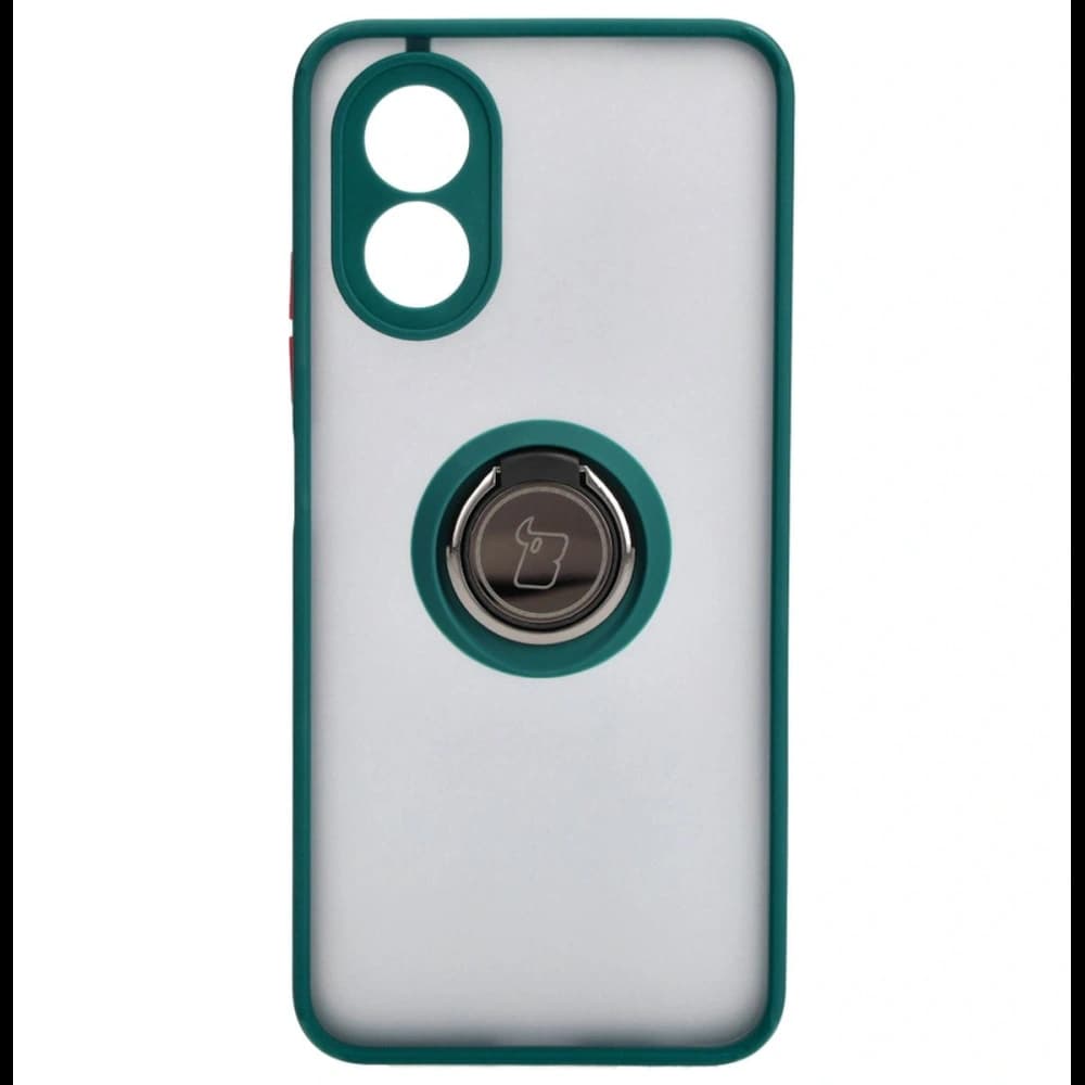 Bizon Case Hybrid Ring Oppo A38 4G smoky with a dark green frame - 2