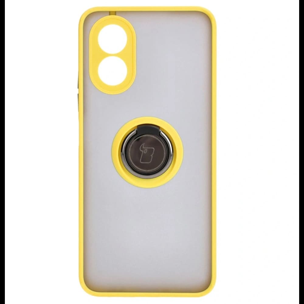 Bizon Case Hybrid Ring Oppo A38 4G smoky with a yellow frame - 2
