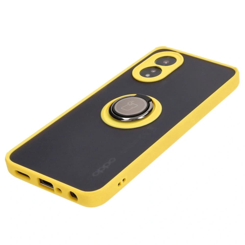 Bizon Case Hybrid Ring Oppo A38 4G smoky with a yellow frame - 3