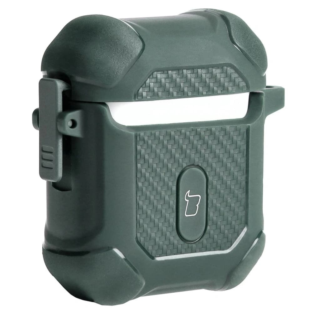 Etui Bizon Case Headphone Armor do Apple Airpods 1/2 ciemnozielone - 4