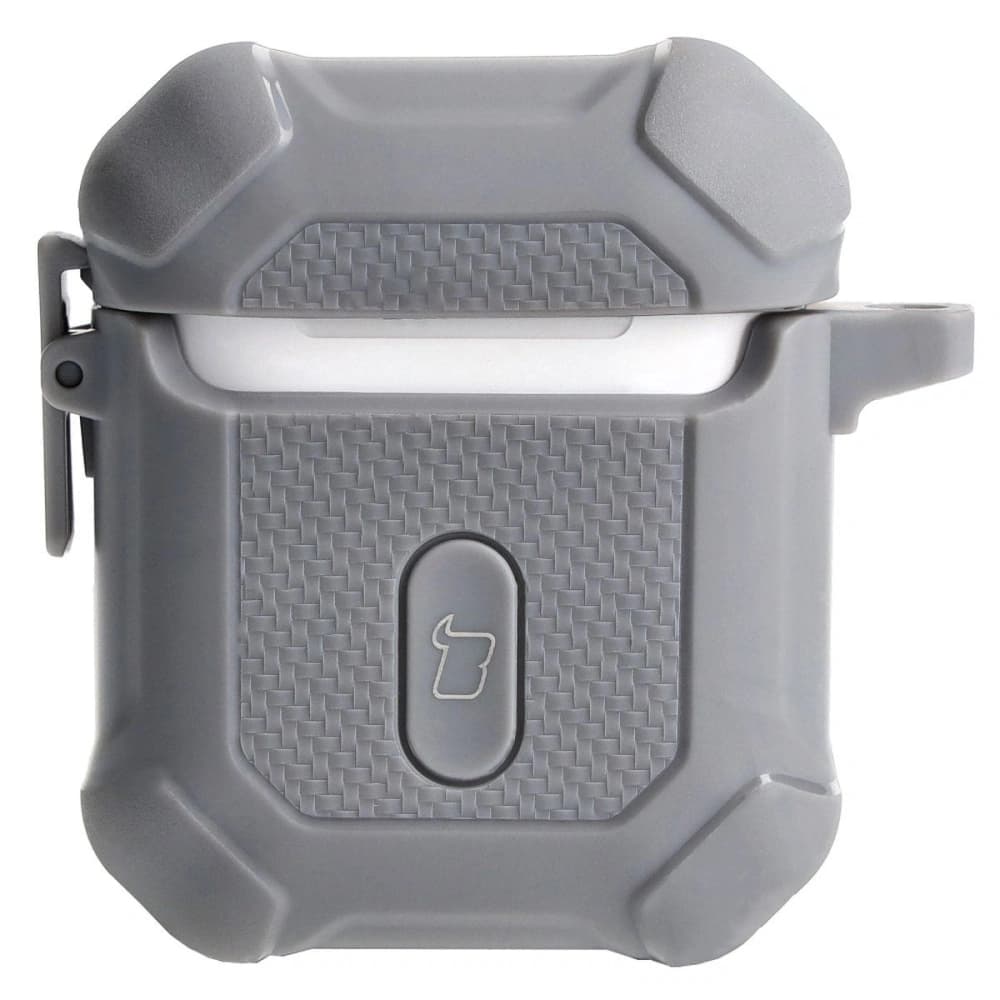 Etui Bizon Case Headphone Armor do Apple Airpods 1/2 szare - 2