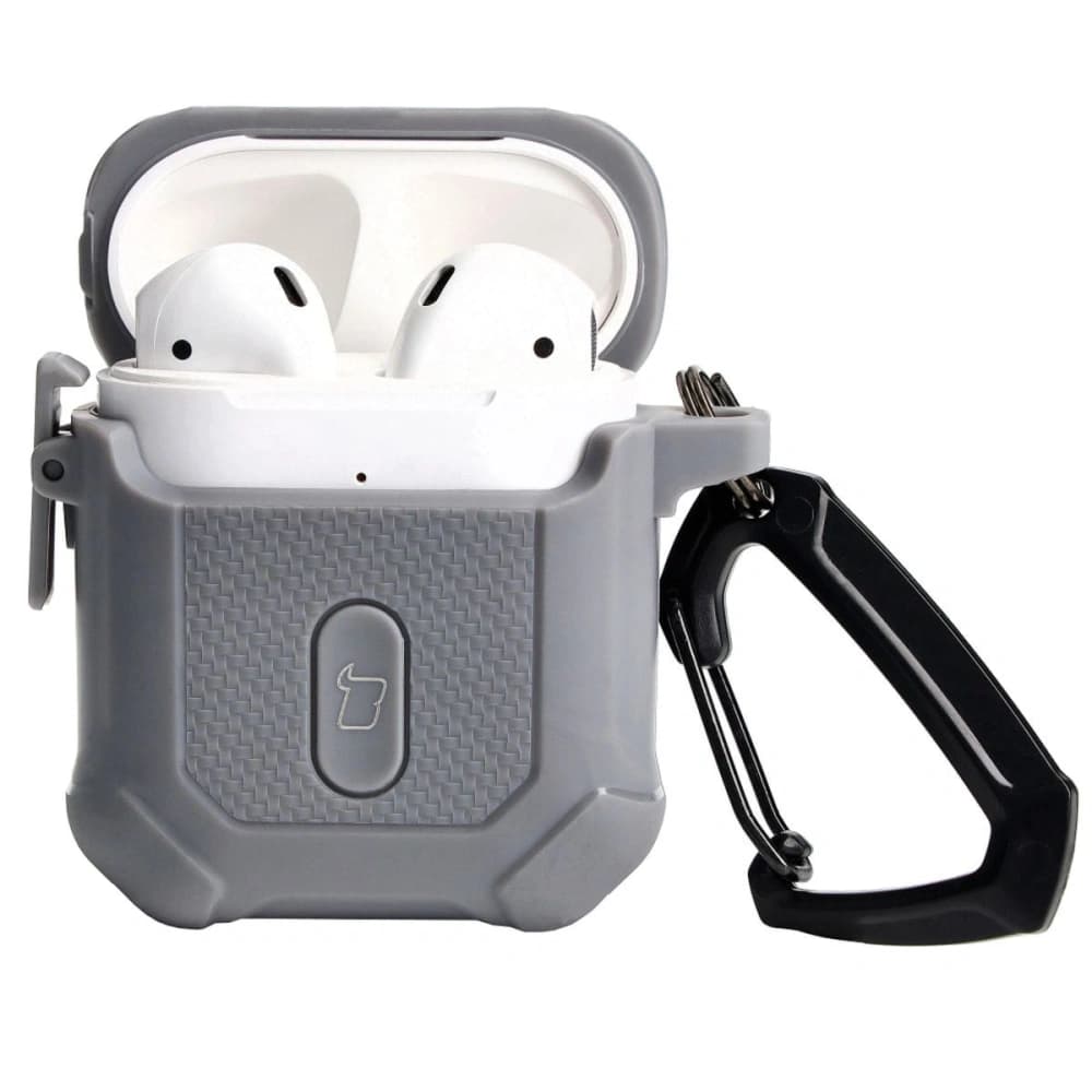 Etui Bizon Case Headphone Armor do Apple Airpods 1/2 szare - 3