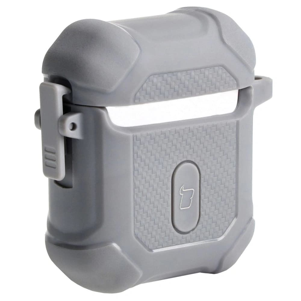 Etui Bizon Case Headphone Armor do Apple Airpods 1/2 szare - 4