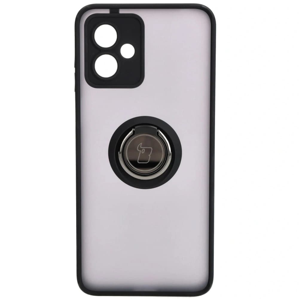 Bizon Case Hybrid Ring Motorola Moto G14 rauchig mit einem schwarzen Rahmen - 2