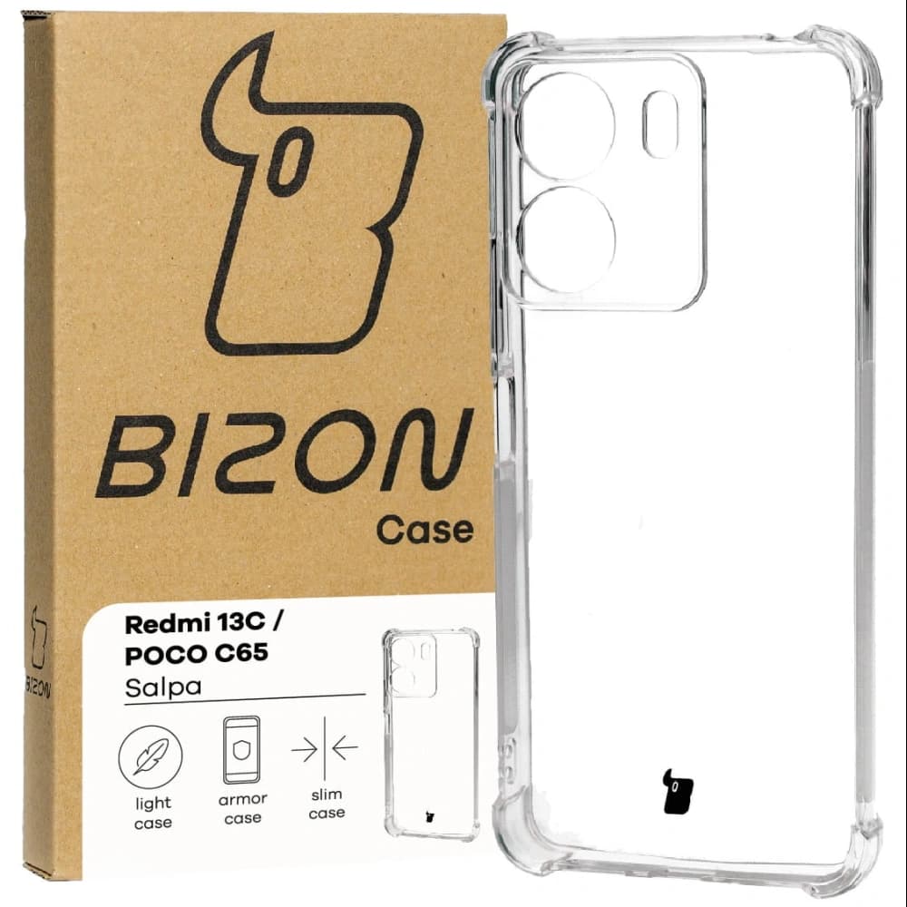 Bizon Case Salpa Xiaomi Redmi 13C / Xiaomi Poco C65 klar - 1