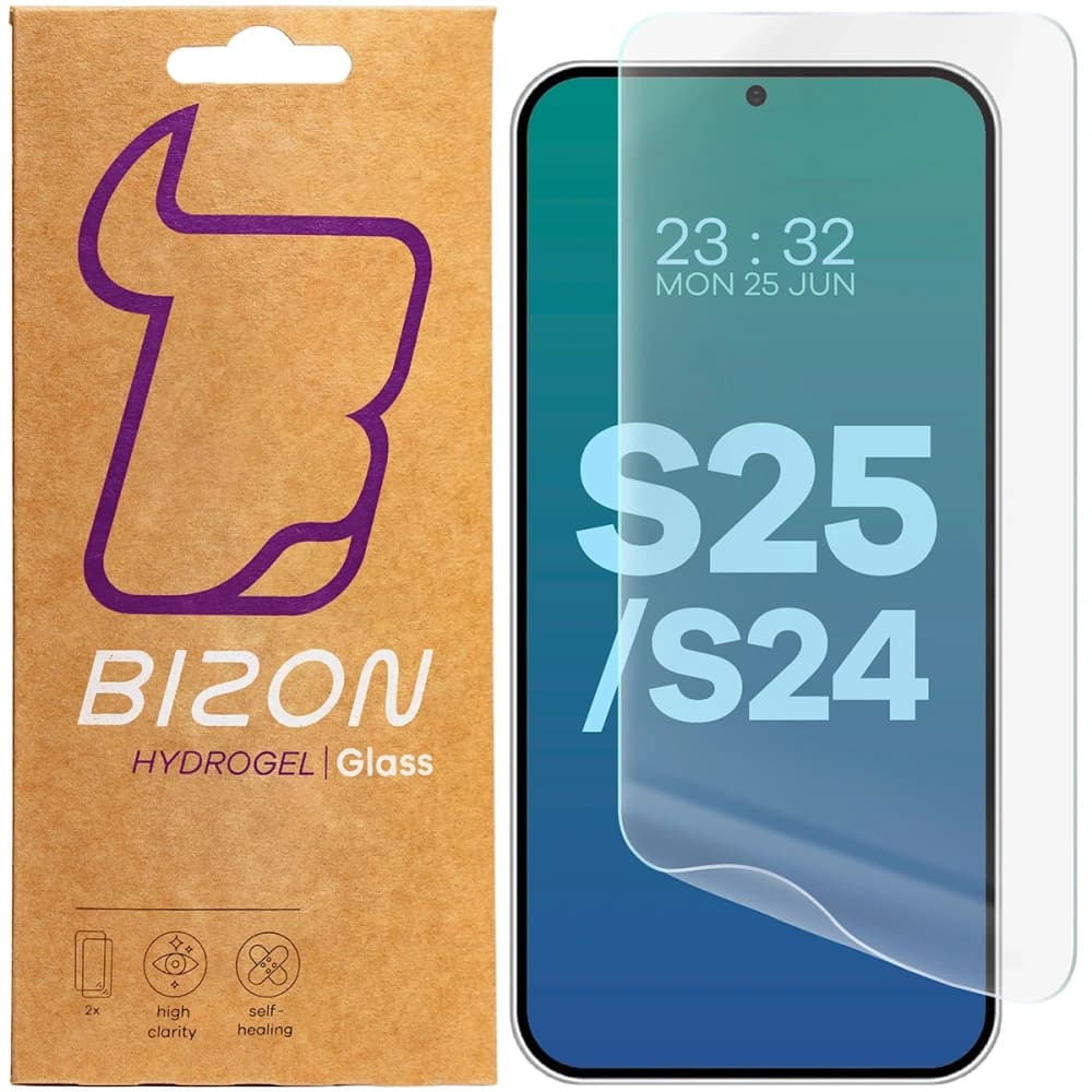 Bizon Glass Hydrogel Front Samsung Galaxy S25 / S24 [2 PACK] - 1
