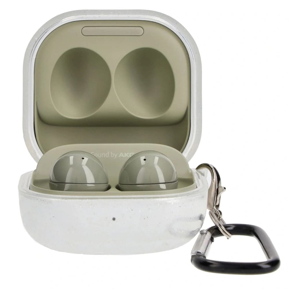 Bizon Case Kopfhörer Clear Samsung Galaxy Buds Live / Pro / Buds2 / Buds2 Pro / Buds FE klar-glitzer - 3