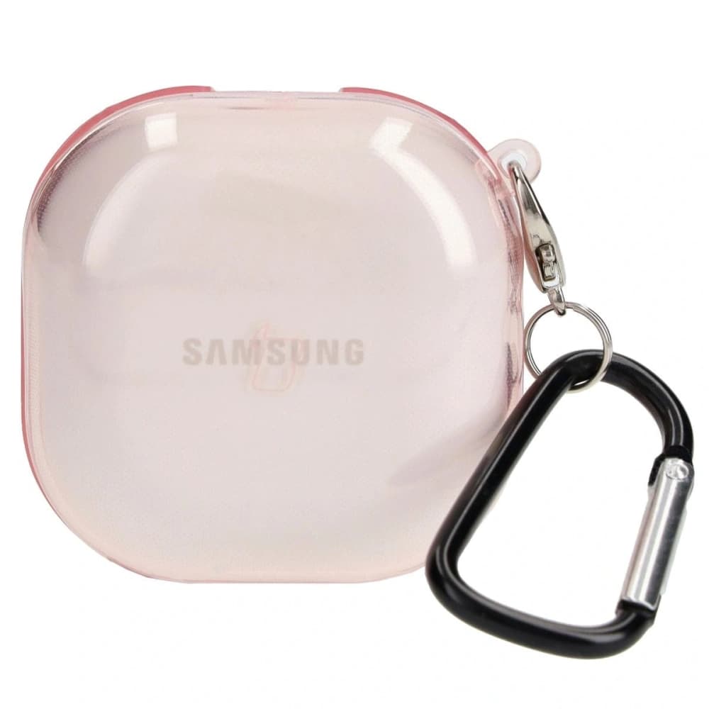 Bizon Case Kopfhörer Clear Samsung Galaxy Buds Live / Pro / Buds2 / Buds2 Pro / Buds FE klar-rosa - 1