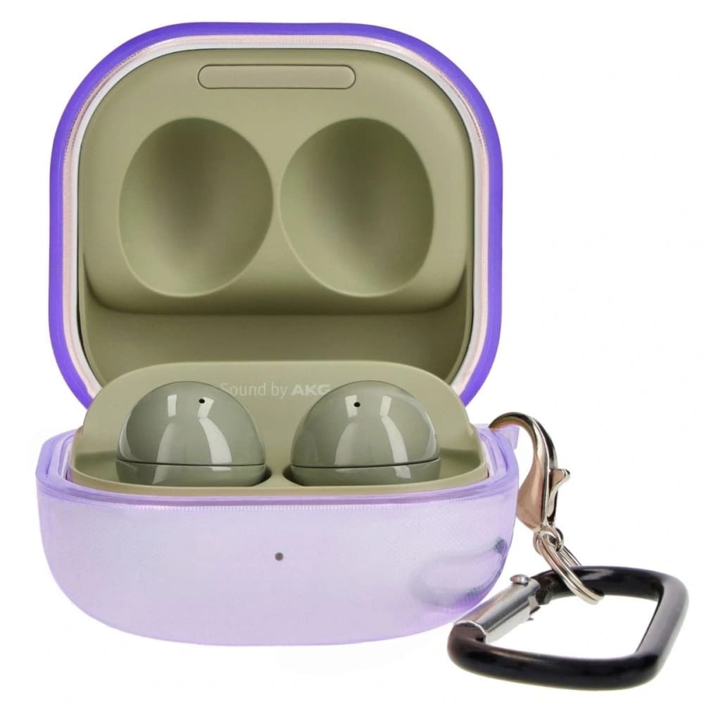 Bizon Case Kopfhörer Clear Samsung Galaxy Buds Live / Pro / Buds2 / Buds2 Pro / Buds FE clear-lila - 3