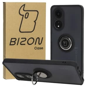 Bizon Case Hybrid Ring Oppo A58 4G smoky with a black frame