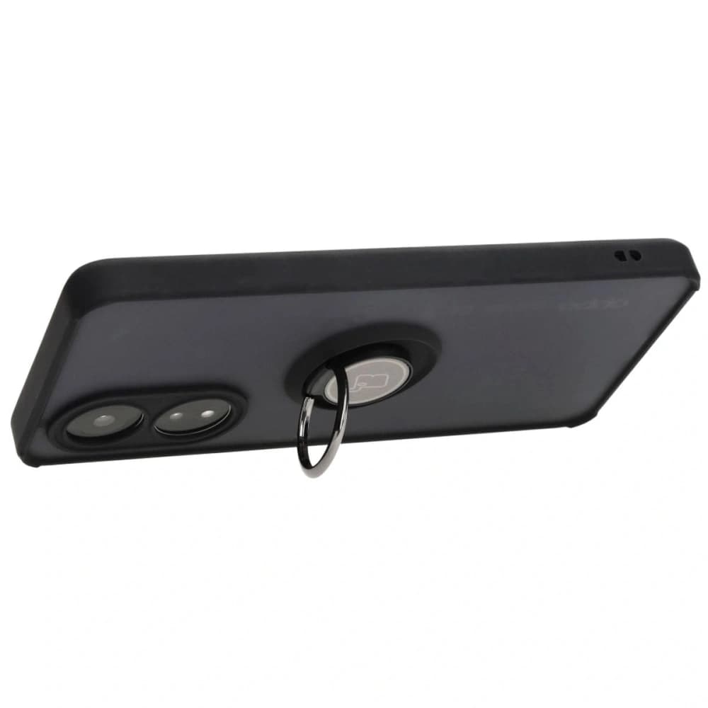 Bizon Case Hybrid Ring Oppo A58 4G rauchig mit schwarzem Rahmen - 5