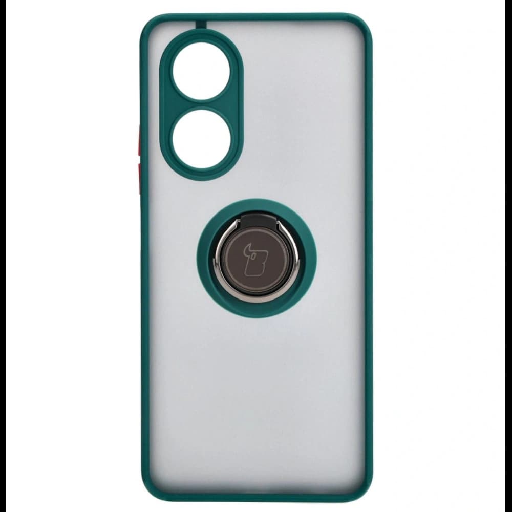 Bizon Case Hybrid Ring Oppo A58 4G smoky with a dark green frame - 2