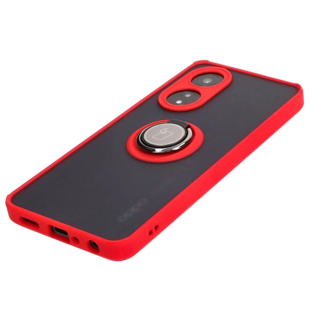 Bizon Case Hybrid Ring Oppo A58 4G smoky with a red frame - 3