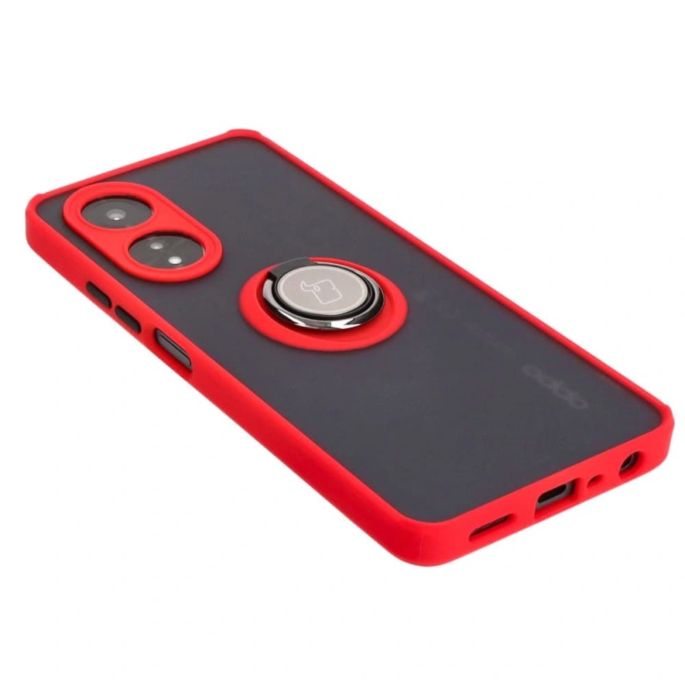Bizon Case Hybrid Ring Oppo A58 4G smoky with a red frame - 4