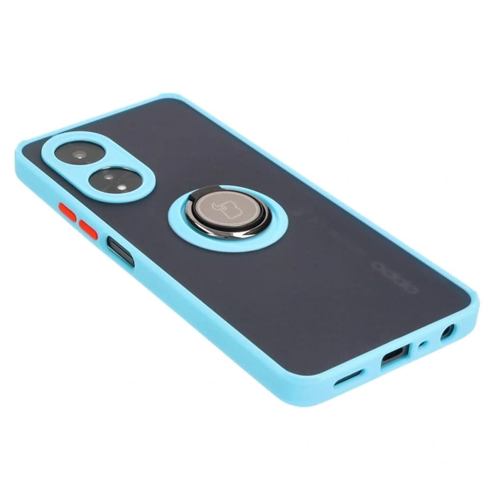 Bizon Case Hybrid Ring Oppo A58 4G smoky with a light blue frame - 4