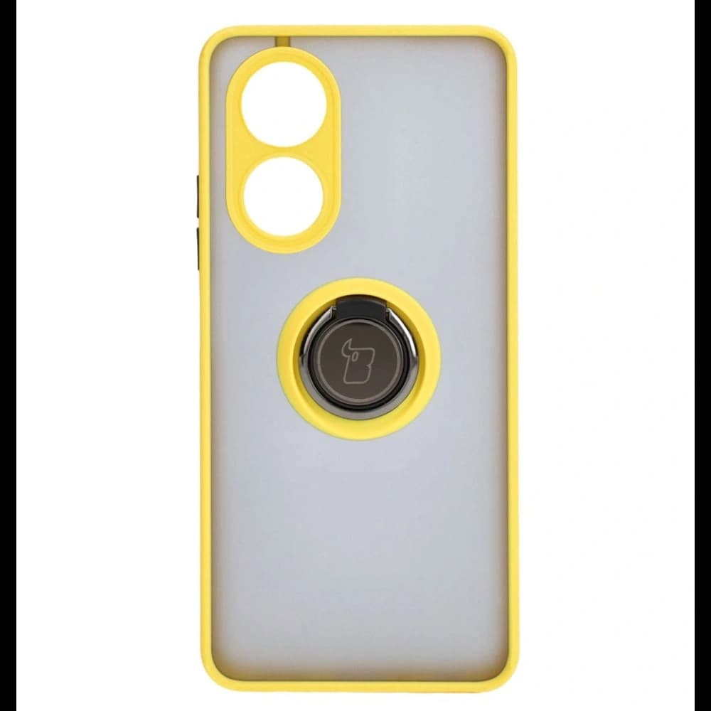 Bizon Case Hybrid Ring Oppo A58 4G smoky with a yellow frame - 2