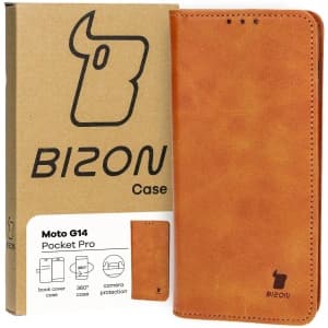 Bizon Case Pocket Pro Motorola Moto G14 braun