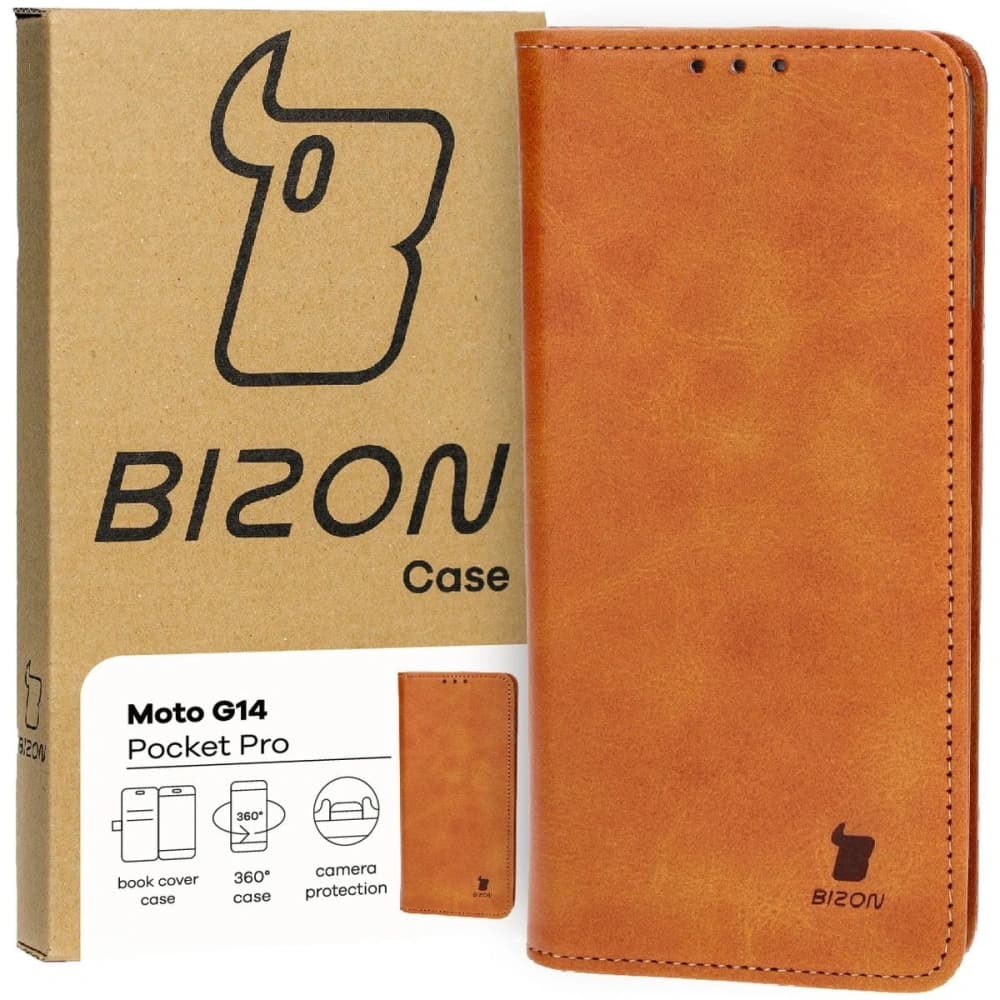 Bizon Case Pocket Pro Motorola Moto G14 braun - 1