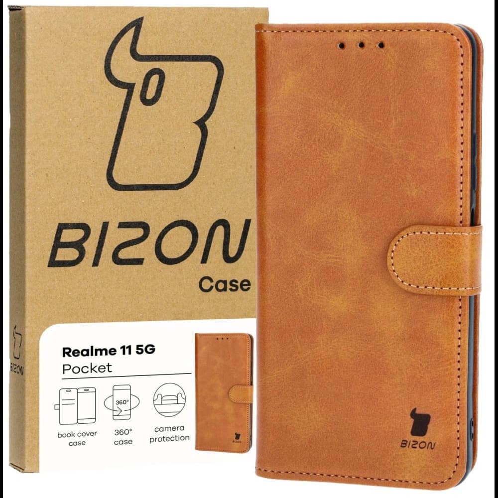 Bizon Tasche für Realme 11 5G braun - 1