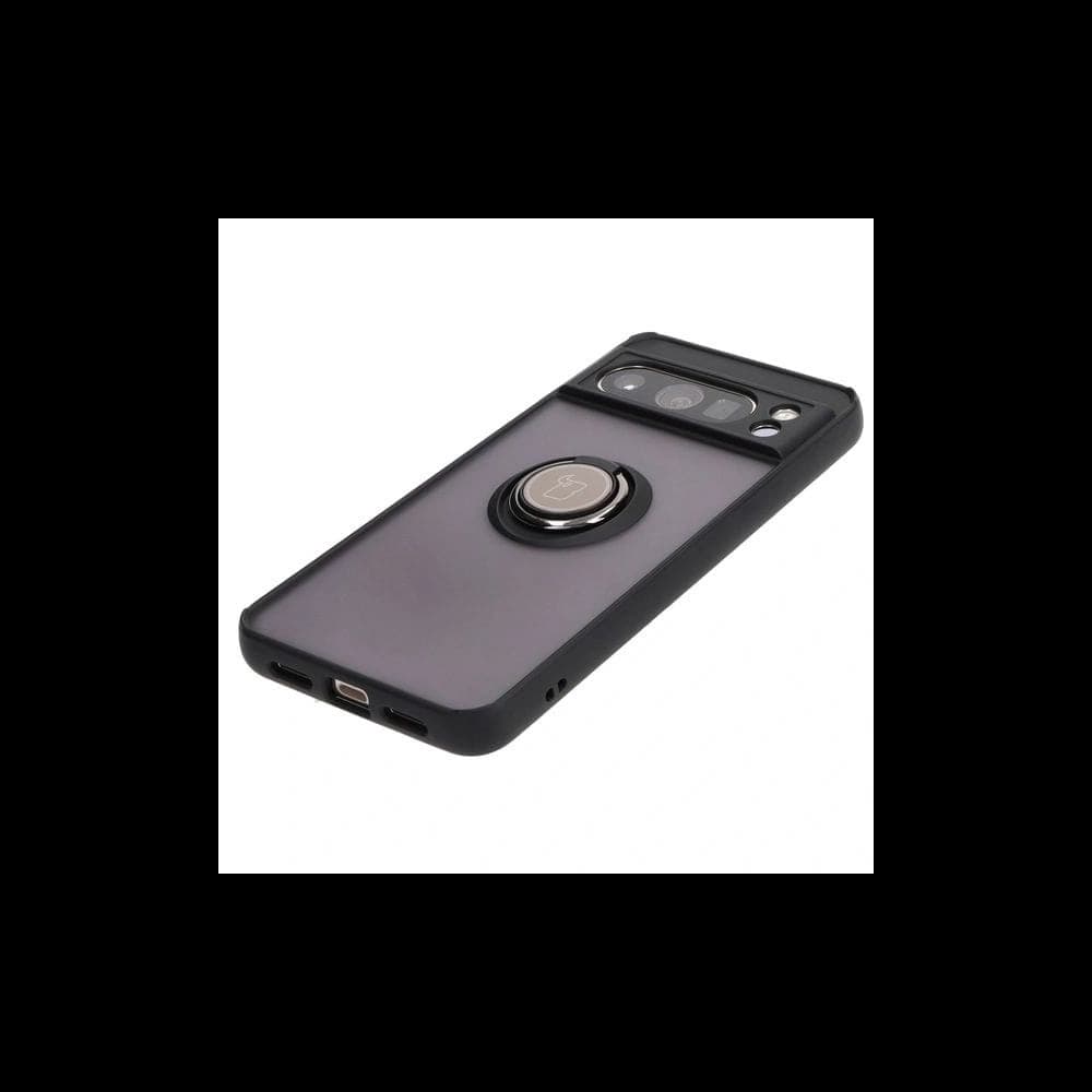 Bizon Case Hybrid Ring Google Pixel 8 Pro rauchig mit einem schwarzen Rahmen - 3