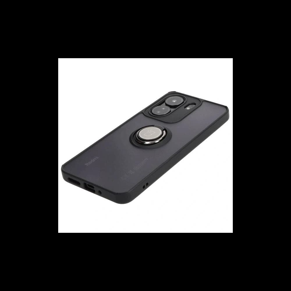 Bizon Case Hybrid Ring Xiaomi Redmi 13C / Xiaomi Poco C65 smoky with a black frame - 3