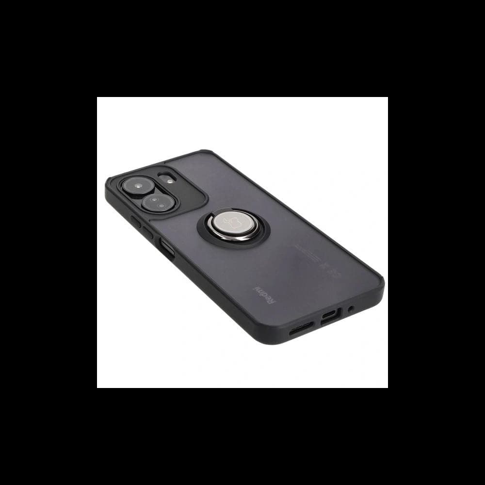Bizon Case Hybrid Ring Xiaomi Redmi 13C / Xiaomi Poco C65 smoky with a black frame - 4