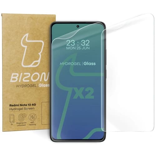 Bizon Glas Hydrogel Front Redmi Note 13 4G [2 PACK]