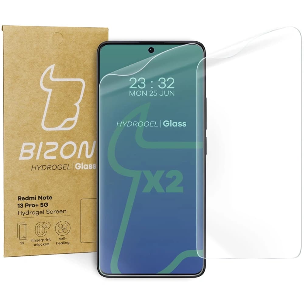 Bizon Glass Hydrogel Front Redmi Note 13 Pro+ 5G [2 PACK] - 1
