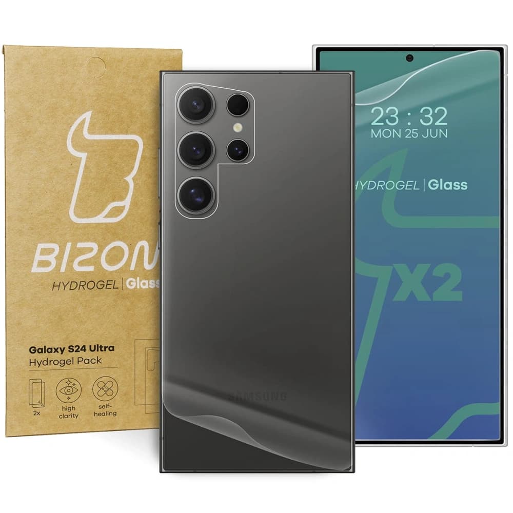 Bizon Glass Hydrogel Pack für Samsung Galaxy S24 Ultra - 1