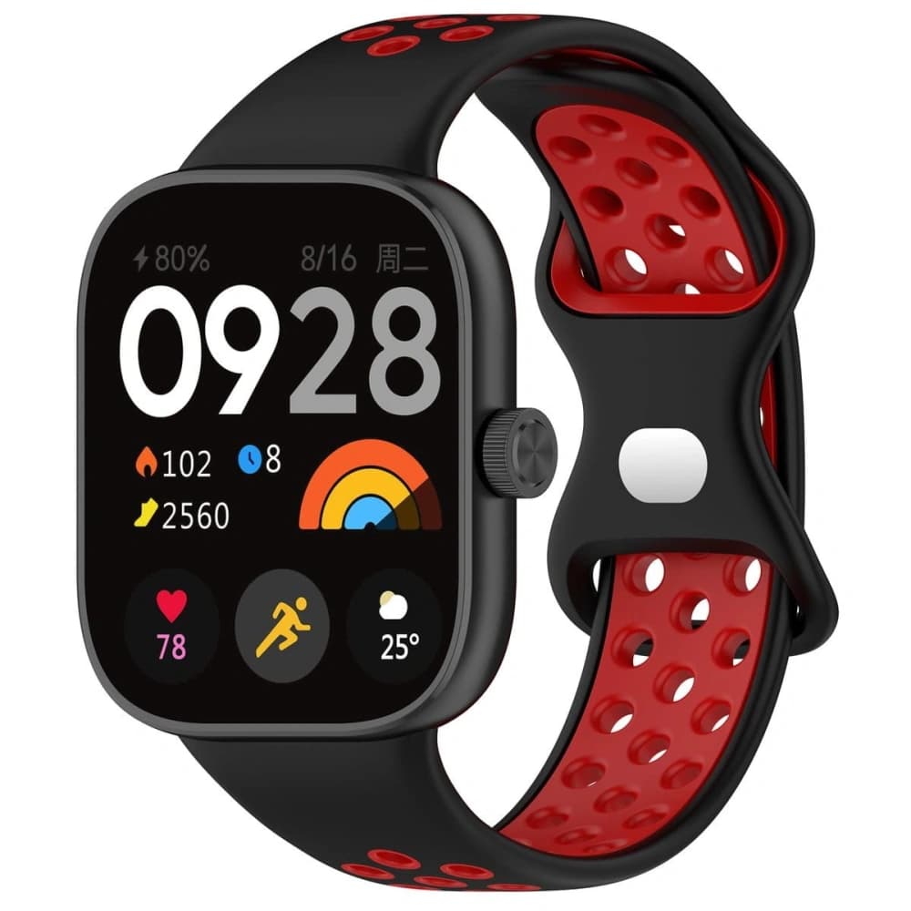 Bizon Strap Watch Octo Redmi Watch 4 / Xiaomi Smart Band 9 Pro / 8 Pro black-red - 1
