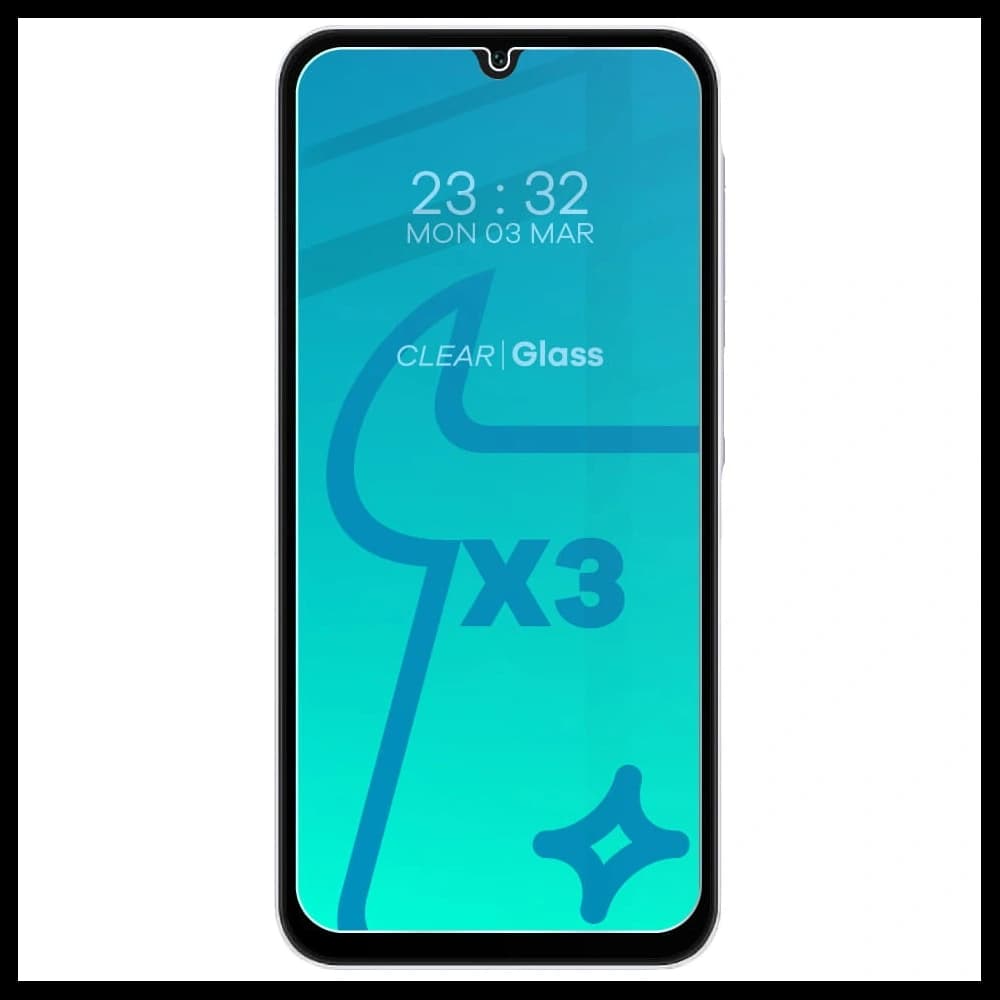 BIZON Clear 3x screen glass + camera glass Samsung Galaxy A25 5G - 3