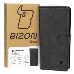 Etui z klapką Bizon Case Pocket do OnePlus 12R czarne
