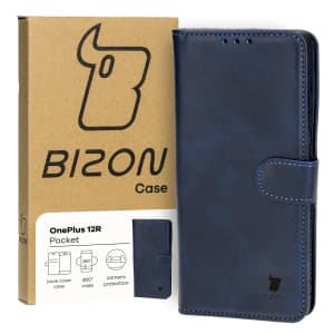 Etui z klapką Bizon Case Pocket do OnePlus 12R granatowe