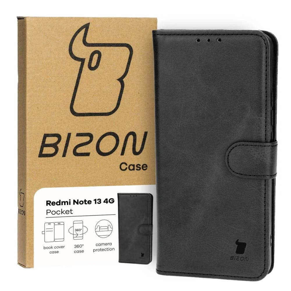 Bizon Case Pocket Xiaomi Redmi Note 13 4G schwarz - 1