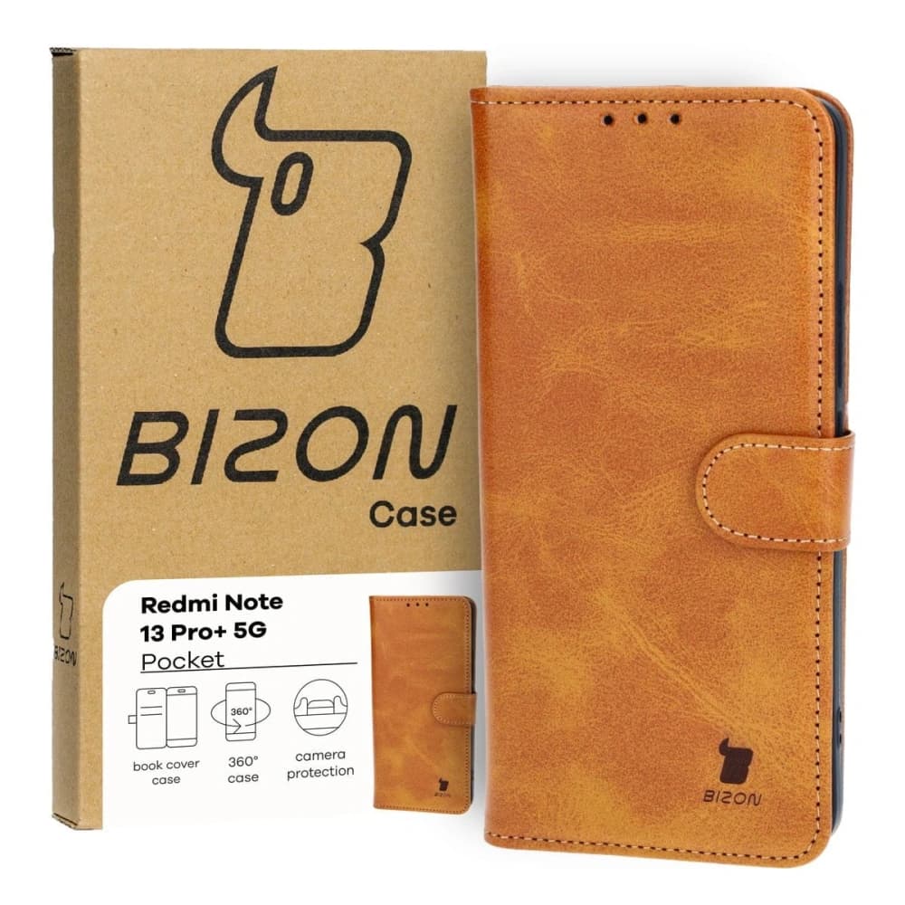 Bizon Case Pocket Xiaomi Redmi Note 13 Pro+ 5G braun - 1