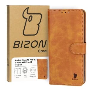 Bizon Case Pocket Xiaomi Poco M6 Pro 4G / Xiaomi Redmi Note 13 Pro 4G / LTE / 14S brown